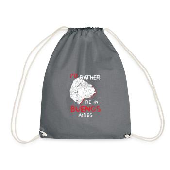 Buenos Aires - Drawstring Bag - grey - Front
