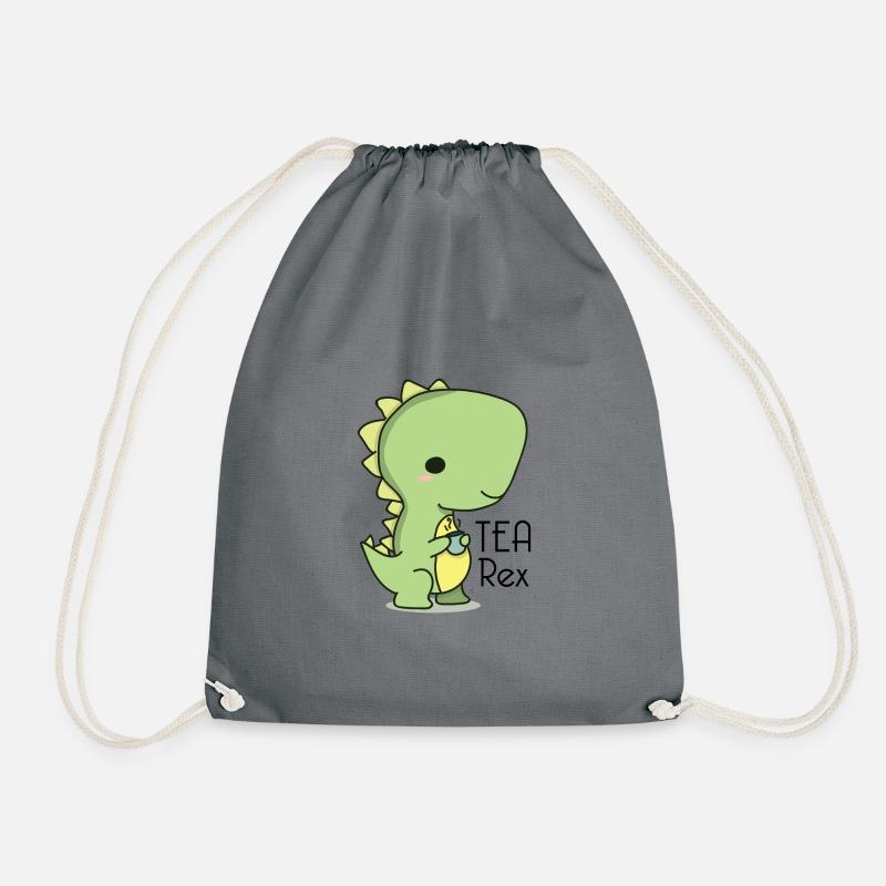 tea rex design - Turnbeutel - Grau