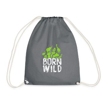 Safari animal - Drawstring Bag - grey - Front
