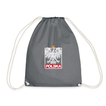 Polen Adler Polska Polnisch Geschenk - Turnbeutel - Grau - Vorne