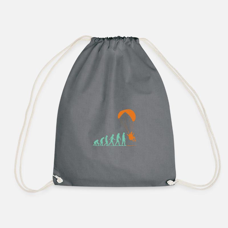 Paragliding paraglider gift - Drawstring Bag - grey