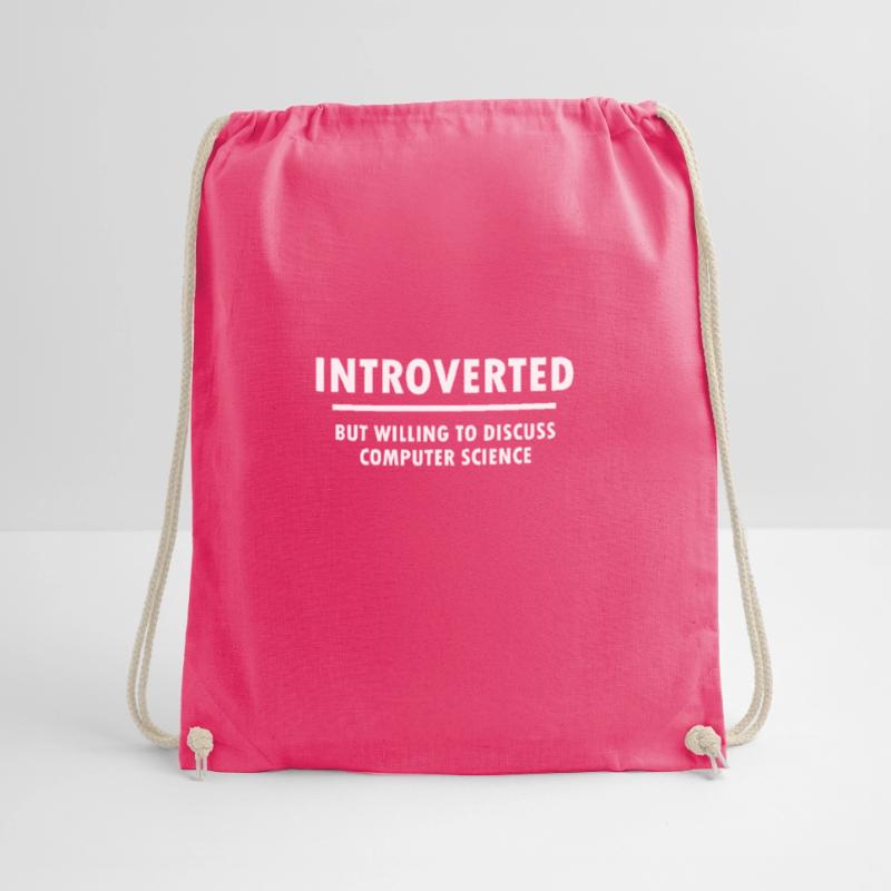 Introvertiert Informatiker Programmierer Geschenk Turnbeutel