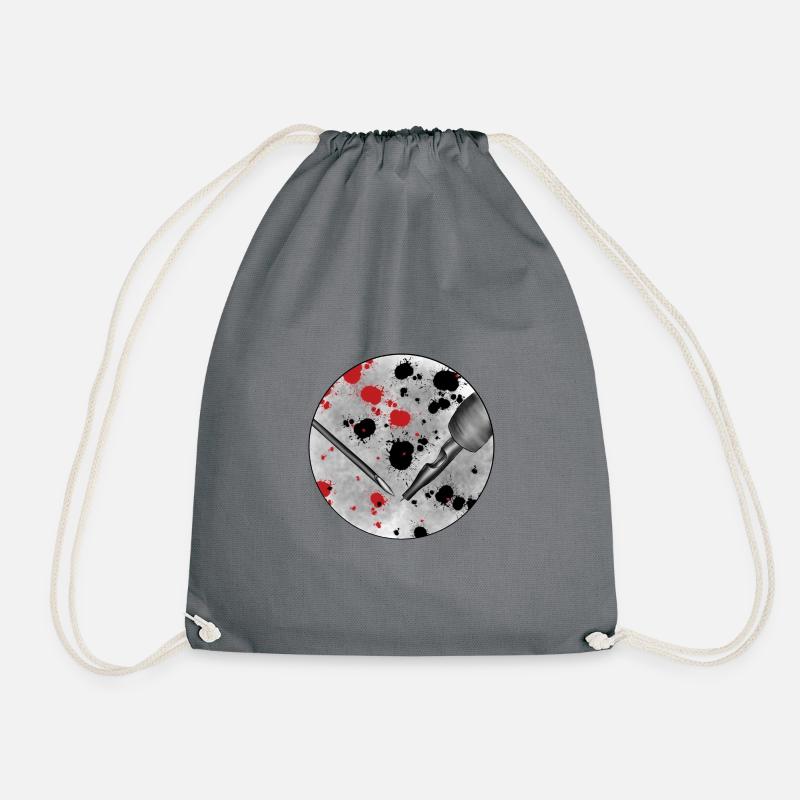 Tattoo and piercing - Drawstring Bag - grey