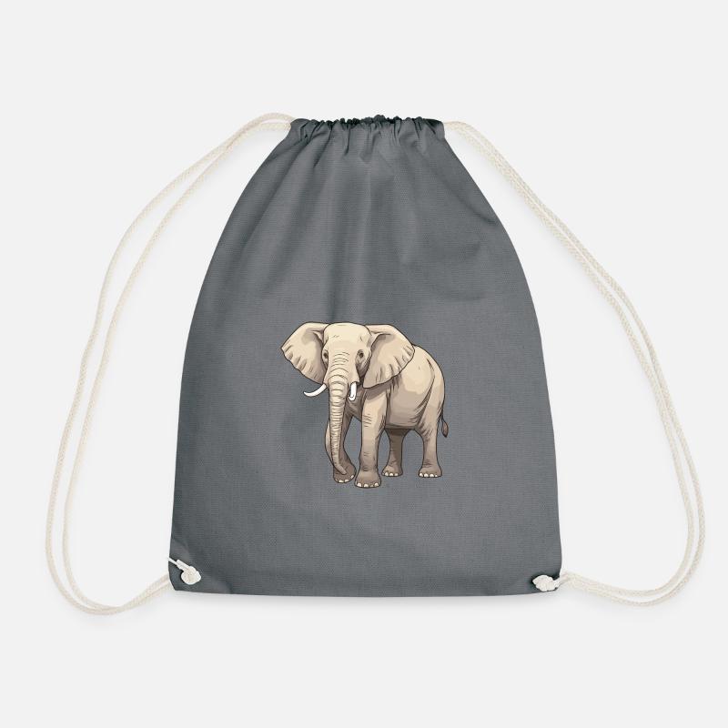 Elefant Tier - Turnbeutel - Grau