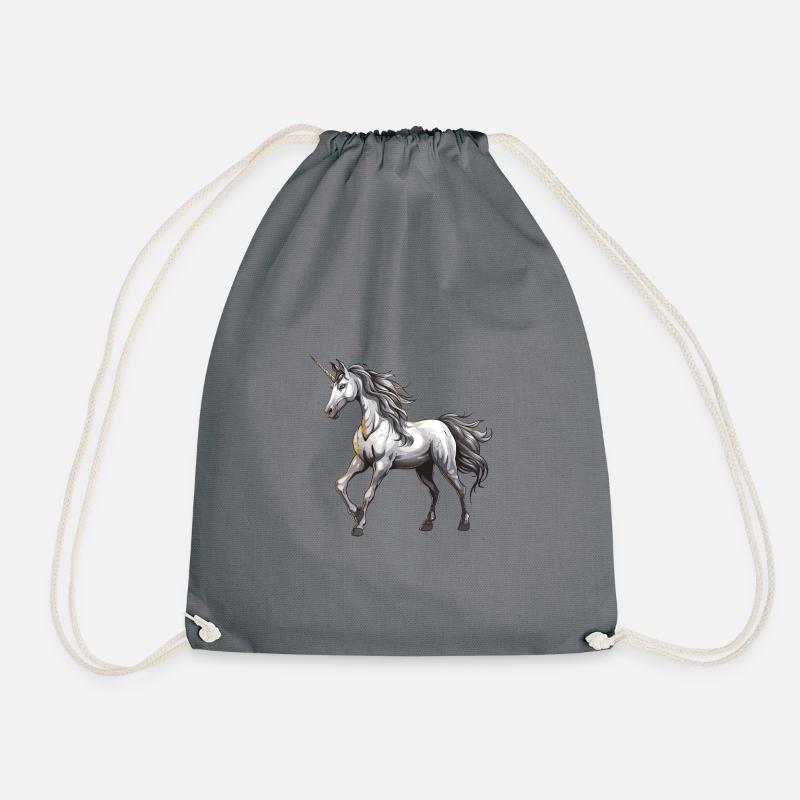 Einhorn Tier - Turnbeutel - Grau