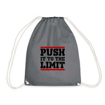 Poussez le dicton de formation à la limite - Sac de sport léger - gris - Devant