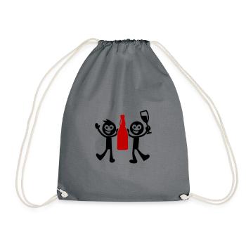 Enterrement de vie de garçon bonhomme allumette - Sac de sport léger - gris - Devant