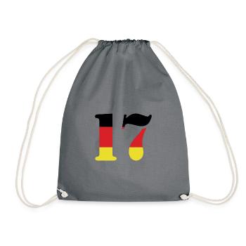 17 Number Jersey Germany - Drawstring Bag - grey - Front