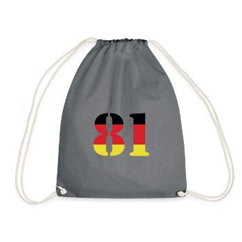 81 Numéro Jersey Allemagne - Sac de sport léger - gris - Devant