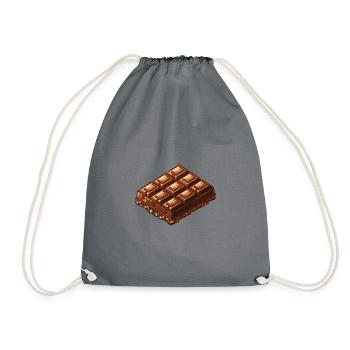Icône pixel chocolat - Sac de sport léger - gris - Devant