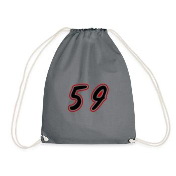 59 Number Symbol - Drawstring Bag - grey - Front