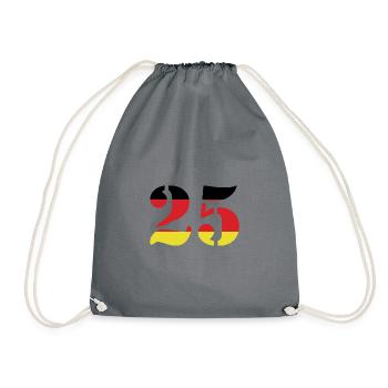 25 Number Jersey Germany - Drawstring Bag - grey - Front