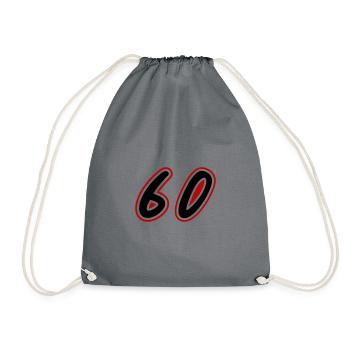 60 Number Symbol - Drawstring Bag - grey - Front