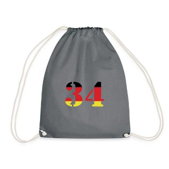 34 Numéro Jersey Allemagne - Sac de sport léger - gris - Devant