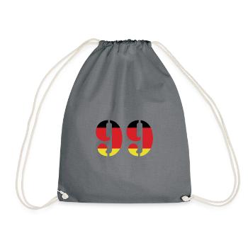 99 Numéro Jersey Allemagne - Sac de sport léger - gris - Devant