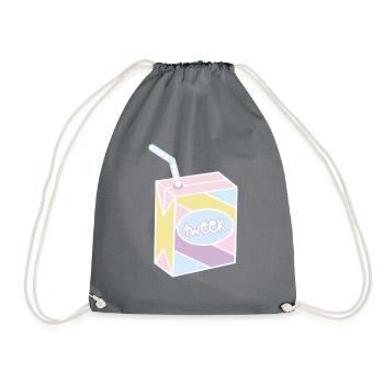 tweek juice box - Drawstring Bag - grey - Front