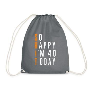 Cadeau du 40e anniversaire drôle de dicton - Sac de sport léger - gris - Devant
