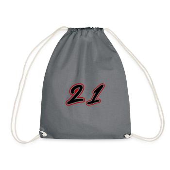 21 Number symbol - Drawstring Bag - grey - Front