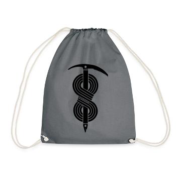 axe rope - Drawstring Bag - grey - Front