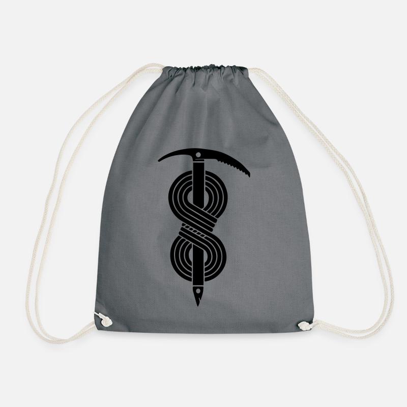 axe rope - Drawstring Bag - grey
