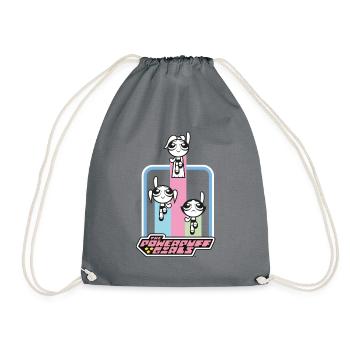 Powerpuff Girls Blau Rot Grün - Turnbeutel - Grau - Vorne
