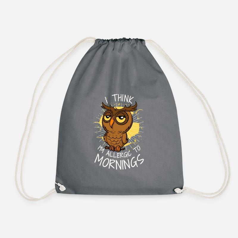 Morgenmuffel Langschläfer Montag Morgen Geschenk - Turnbeutel - Grau