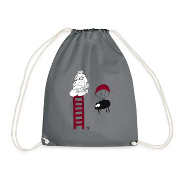 The Brave Black Sheep - Drawstring Bag - grey - Front