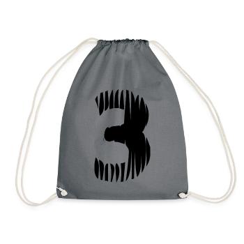 Maillot numéro 3 - Sac de sport léger - gris - Devant