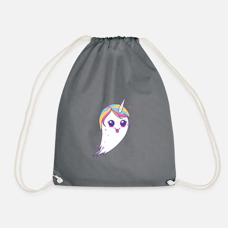 Bunter Einhorn Geist - Turnbeutel - Grau