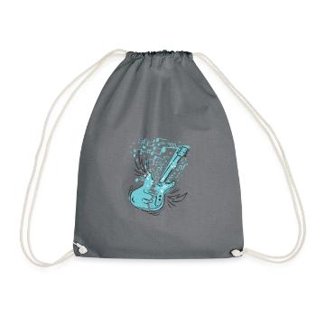 Guitar Music T-Shirt - Drawstring Bag - grey - Front