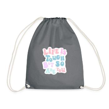 La vie est dure, mais vous l’êtes aussi - Sac de sport léger - gris - Devant