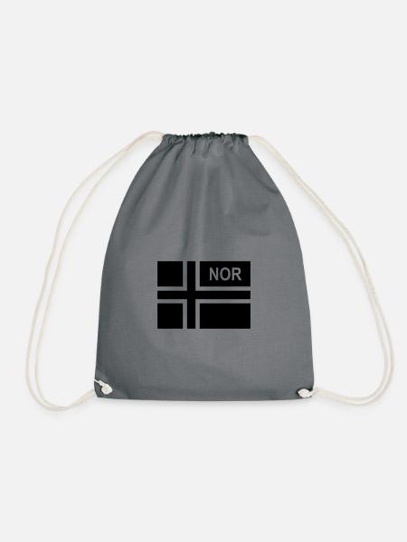 Norwegische taktische Flagge Norwegen - Norwegen - NOR - Turnbeutel - Grau