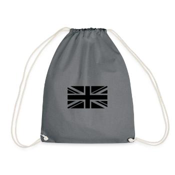 Union Jack - UK Great Britain Tactical Flag - Drawstring Bag - grey - Front