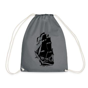 schiff_5 - Drawstring Bag - grey - Front