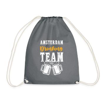 Équipe de buveurs d’Amsterdam - Sac de sport léger - gris - Devant