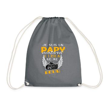 Je suis un papy motard et rien ne me fait peur - Sac de sport léger - gris - Devant