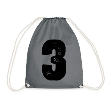 Maillot numéro 3 - Sac de sport léger - gris - Devant