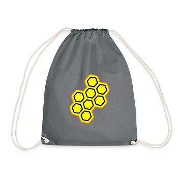 Beekeeper symbol - Drawstring Bag - grey - Front