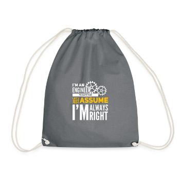 ingénieur - Sac de sport léger - gris - Devant