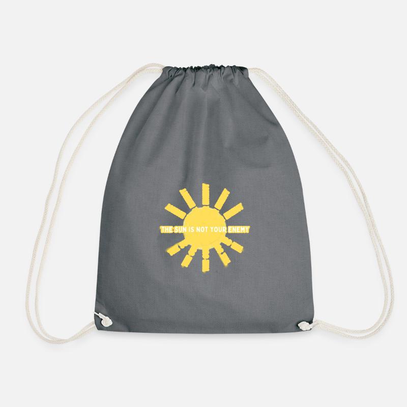 Sonne - The Sun is not your Enemy - Sonnenschein - Turnbeutel - Grau