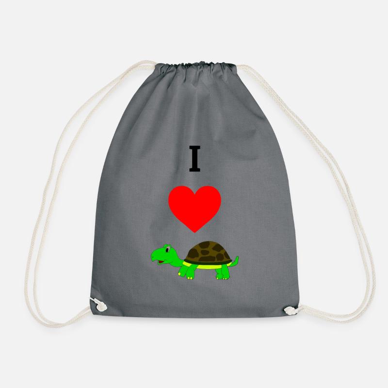 I love turtles - Turnbeutel - Grau
