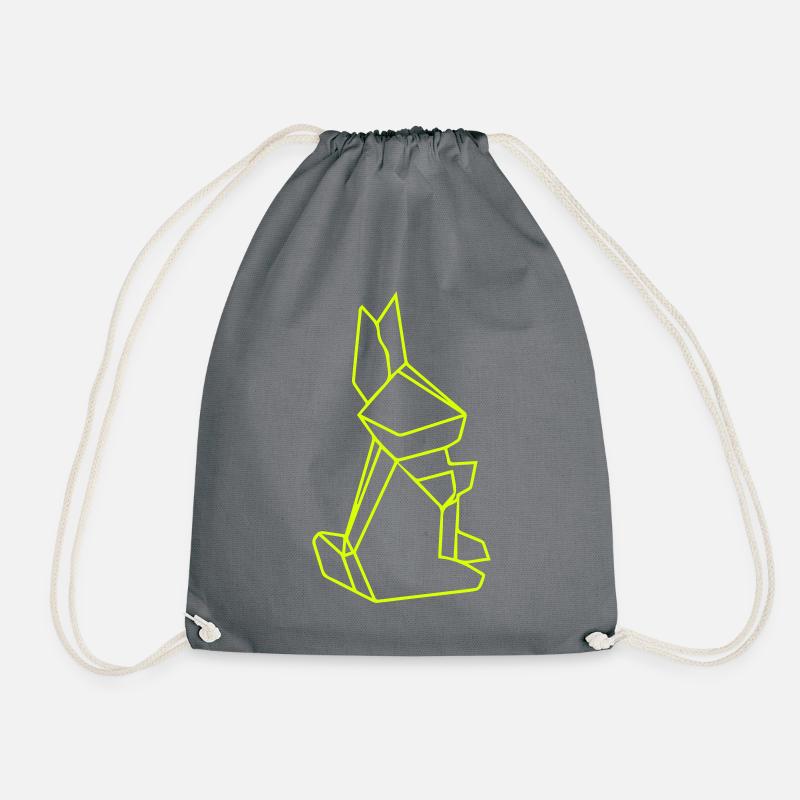 rabbit - Drawstring Bag - grey