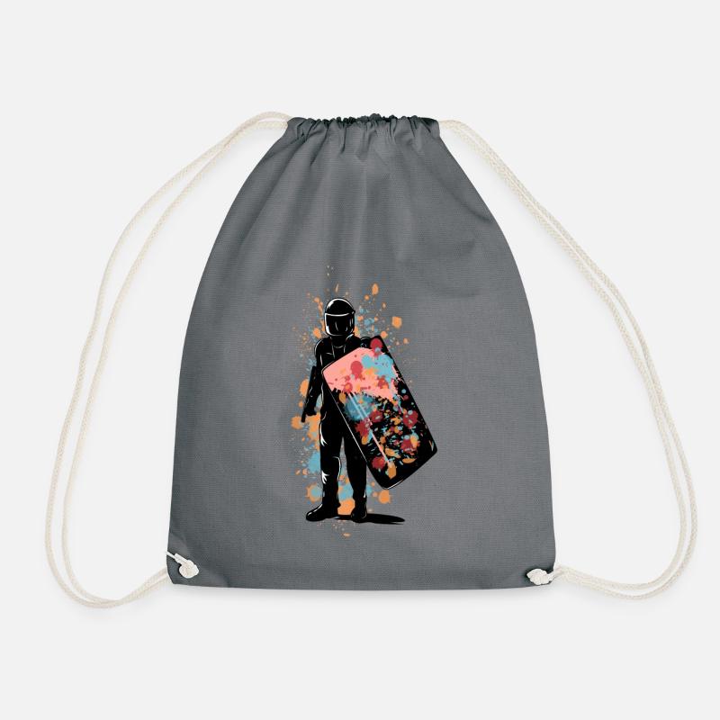 Riot Colors - Drawstring Bag - grey
