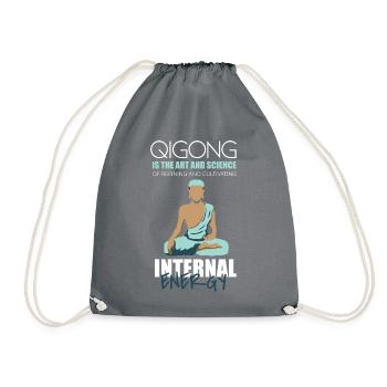 Qigong Qi Gong Tai Chi Chigong - Turnbeutel - Grau - Vorne