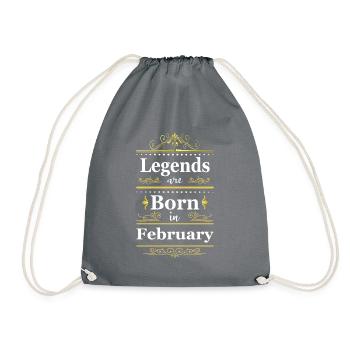 Legenden sind in Februar geboren - Turnbeutel - Grau - Vorne
