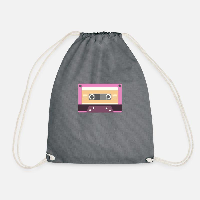 lesbian record - Drawstring Bag - grey