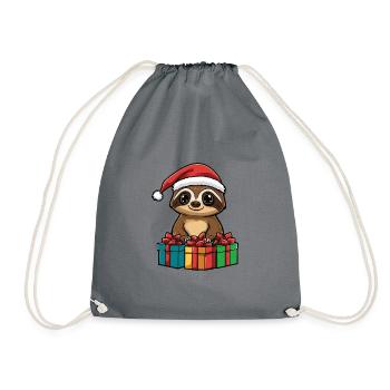 Cadeaux de Noël paresseux - Sac de sport léger - gris - Devant