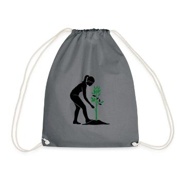 Tree Plants Nature Conservation - Drawstring Bag - grey - Front