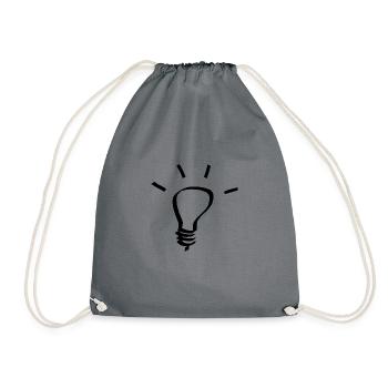 Ampoule idée cadeau - Sac de sport léger - gris - Devant