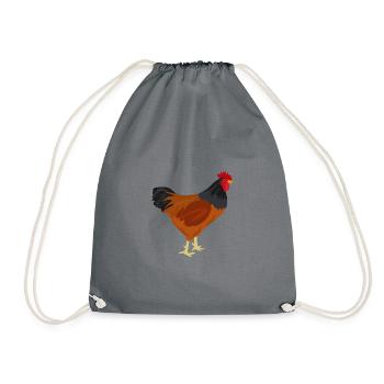 Barbed Chicken - Gift idea - Drawstring Bag - grey - Front